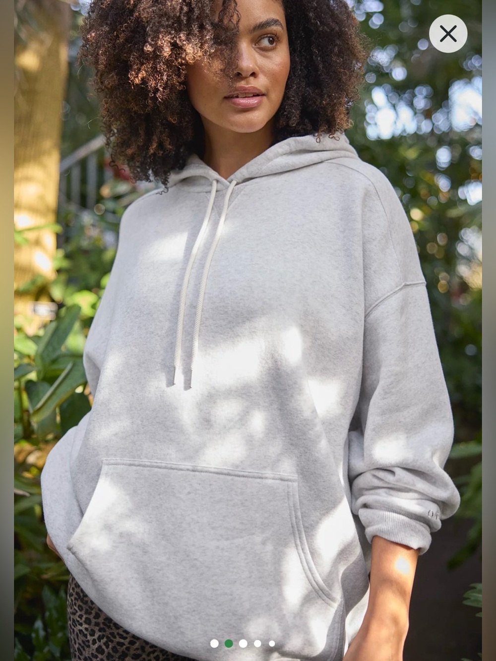 Offline by Aerie Cloud Fleece Hoodie Light Gray Size XS Oversized